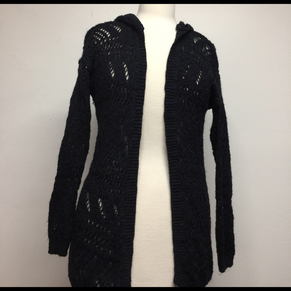 SO Heritage Knit and Purled Hooded Cardigan